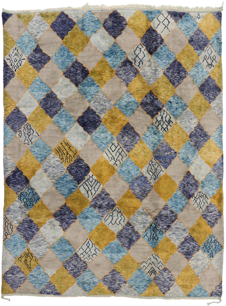 10 x 13 Modern Beni Mrirt Moroccan Rug 21173