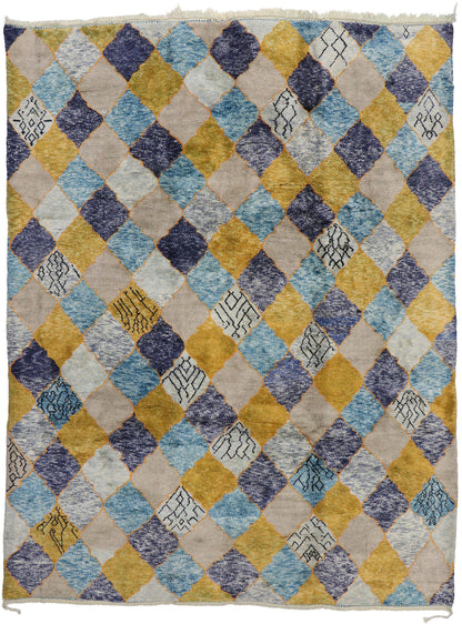 10 x 13 Modern Beni Mrirt Moroccan Rug 21173