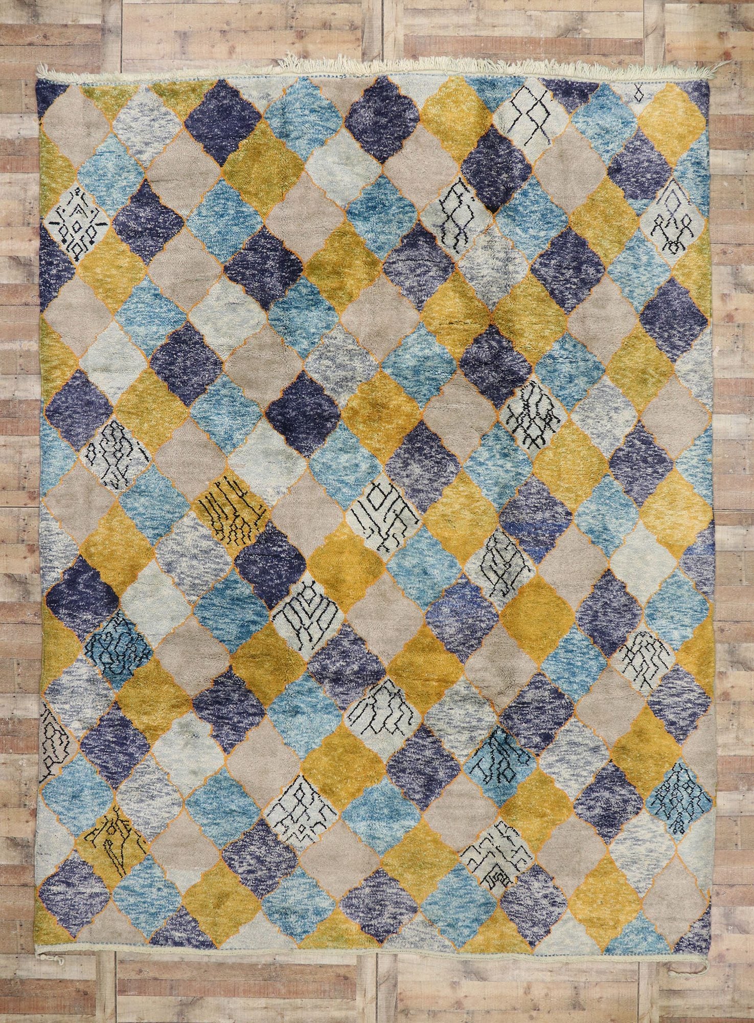 10 x 13 Modern Beni Mrirt Moroccan Rug 21173