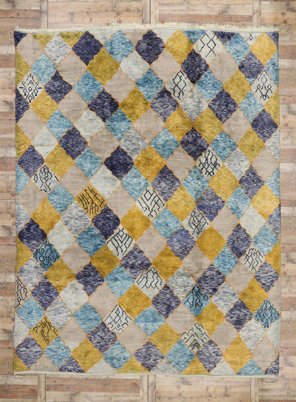 10 x 13 Modern Beni Mrirt Moroccan Rug 21173