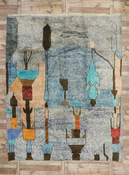 10 x 13 Modern Beni Mrirt Moroccan Rug 21176