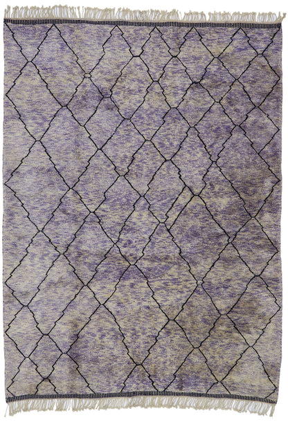 9 x 11 Modern Beni Mrirt Moroccan Rug 21177