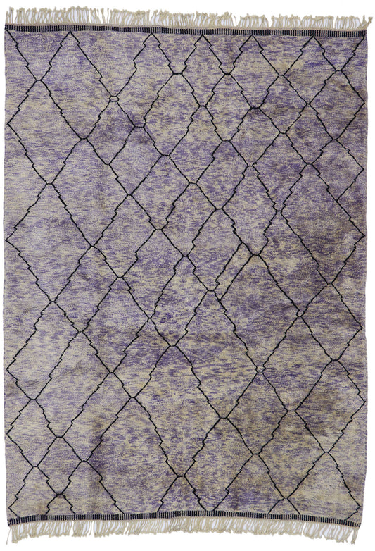 9 x 11 Modern Beni Mrirt Moroccan Rug 21177