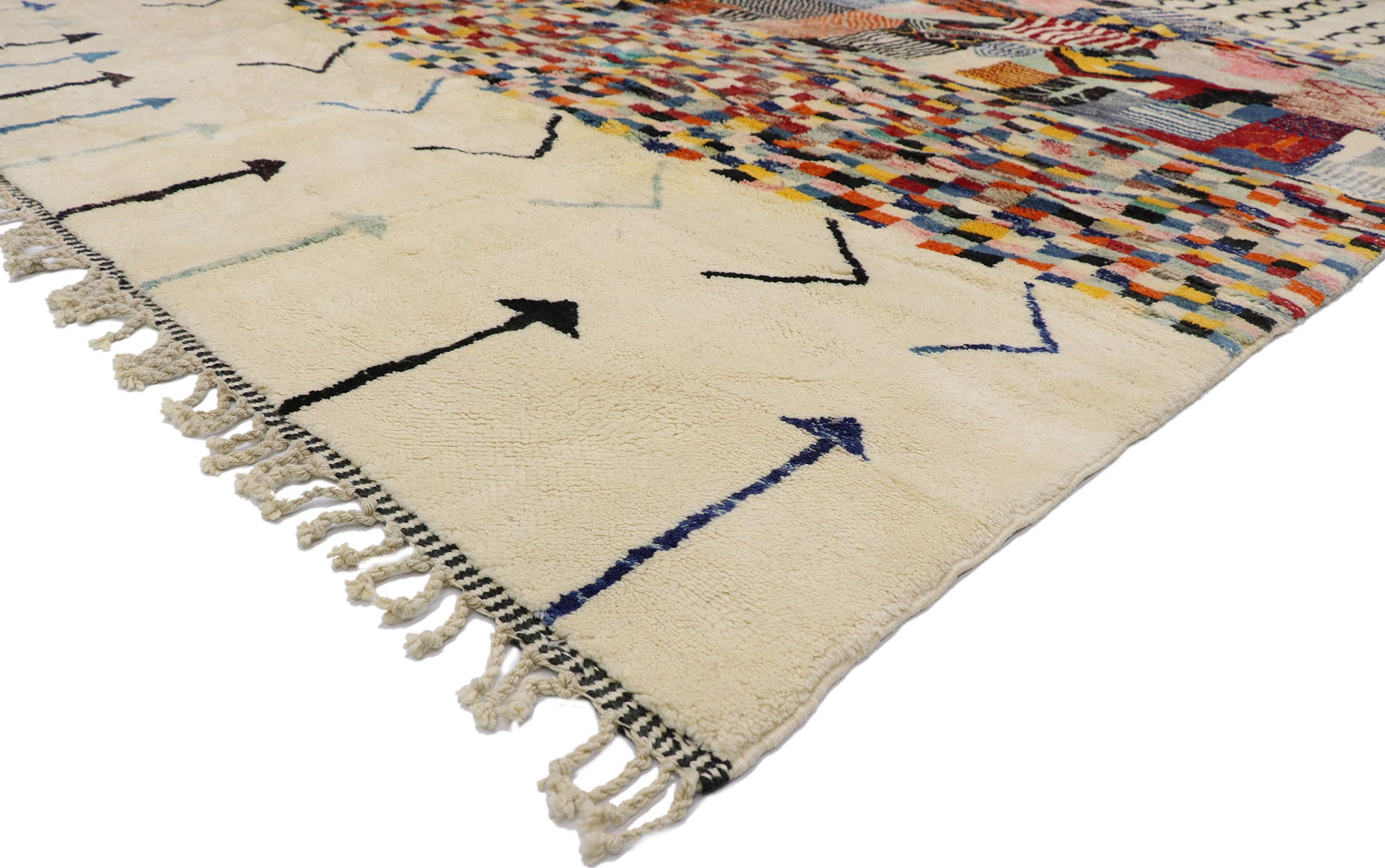 10 x 13 Modern Beni Mrirt Moroccan Rug 21180