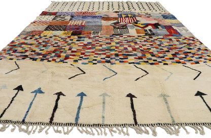 10 x 13 Modern Beni Mrirt Moroccan Rug 21180