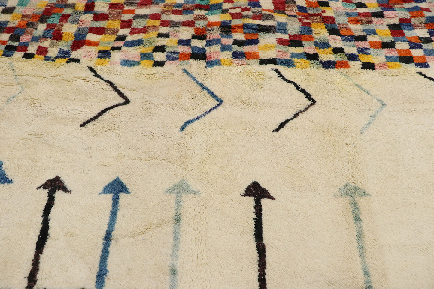 10 x 13 Modern Beni Mrirt Moroccan Rug 21180
