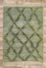 9 x 12 Green Moroccan High-Low Rug 21181