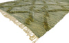 9 x 12 Green Moroccan High-Low Rug 21181