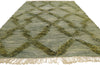 9 x 12 Green Moroccan High-Low Rug 21181