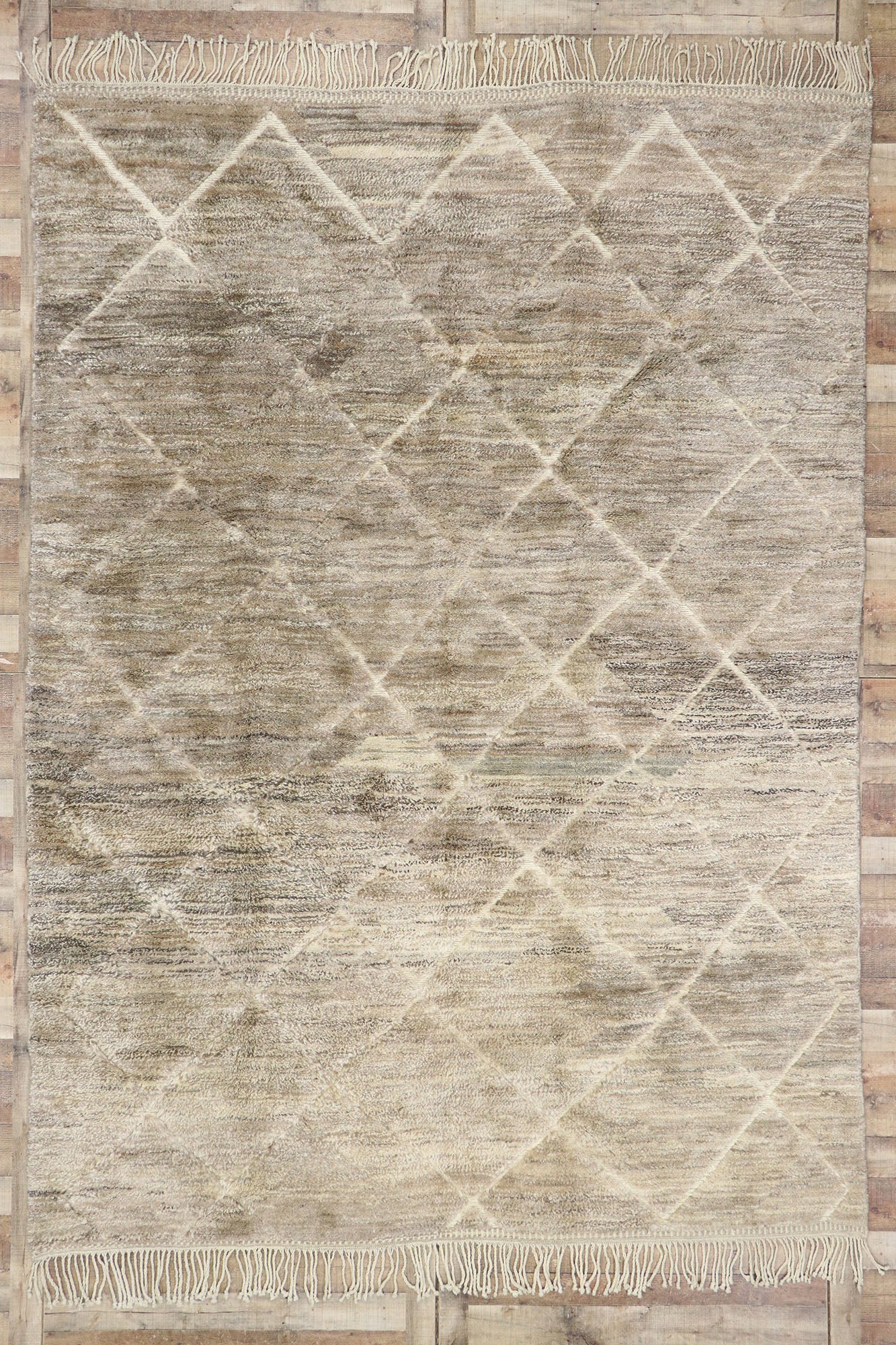 9 x 12 Modern Brown Beni Mrirt Moroccan Rug 21182