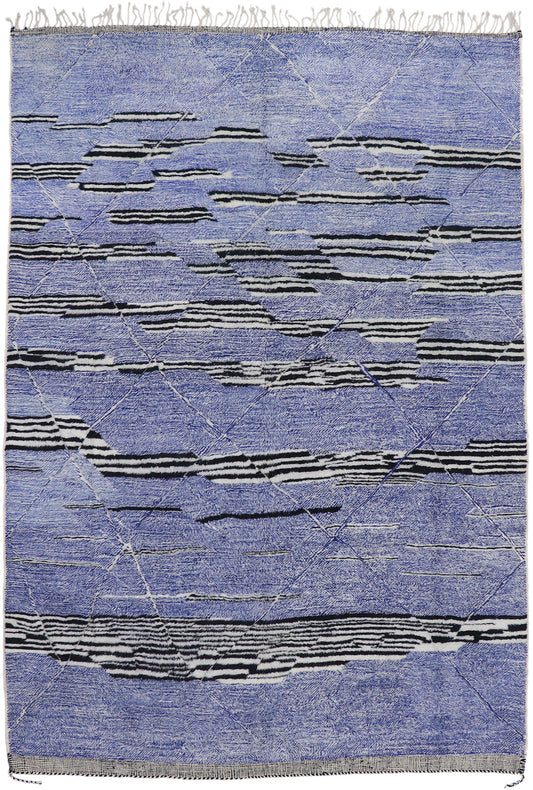 10 x 14 Modern Beni Mrirt Moroccan Rug 21184