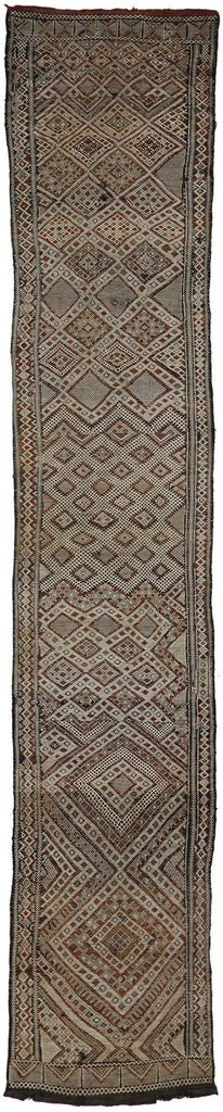 4 x 19 Vintage Zemmour Moroccan Kilim Runner 21188