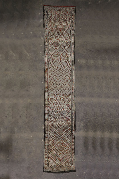 4 x 19 Vintage Zemmour Moroccan Kilim Runner 21188