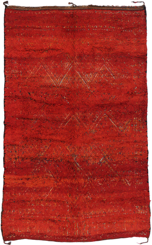 7 x 11 Vintage Red Moroccan Rug 21196