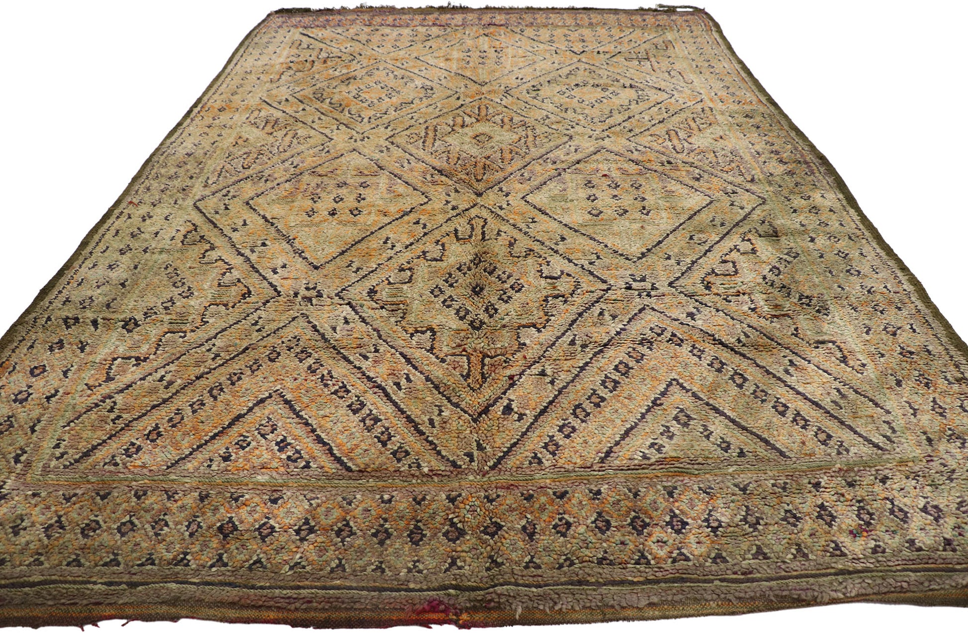 7 x 11 Vintage Zayane Moroccan Rug 21198