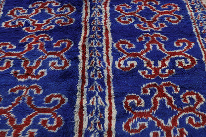 7 x 12 Vintage Blue Beni MGuild Moroccan Rug 21205