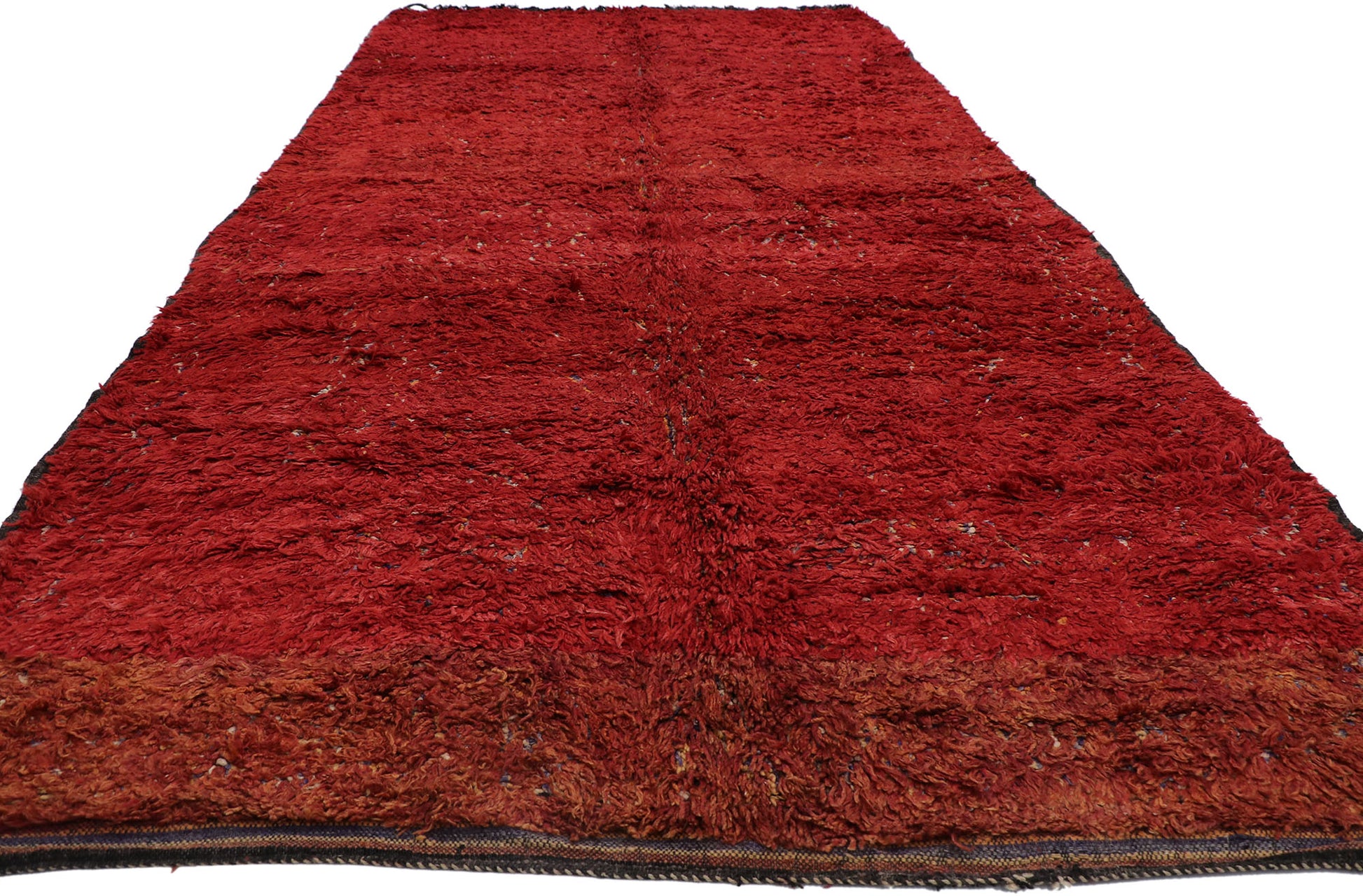 7 x 13 Vintage Red Moroccan Rug 21208