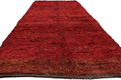 7 x 13 Vintage Red Moroccan Rug 21208