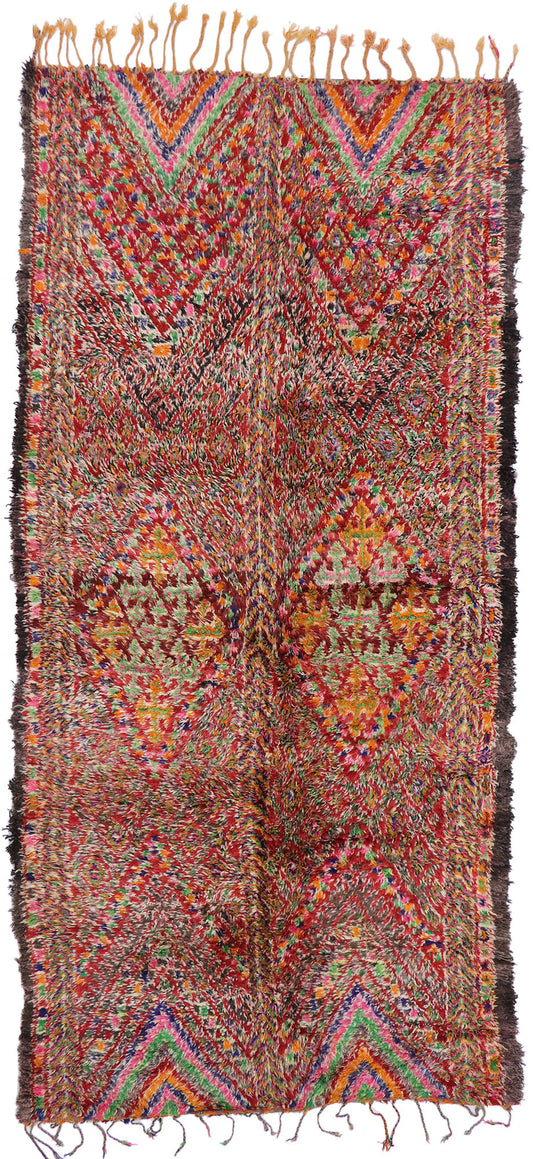 6 x 13 Vintage Red Beni MGuild Moroccan Rug 21210