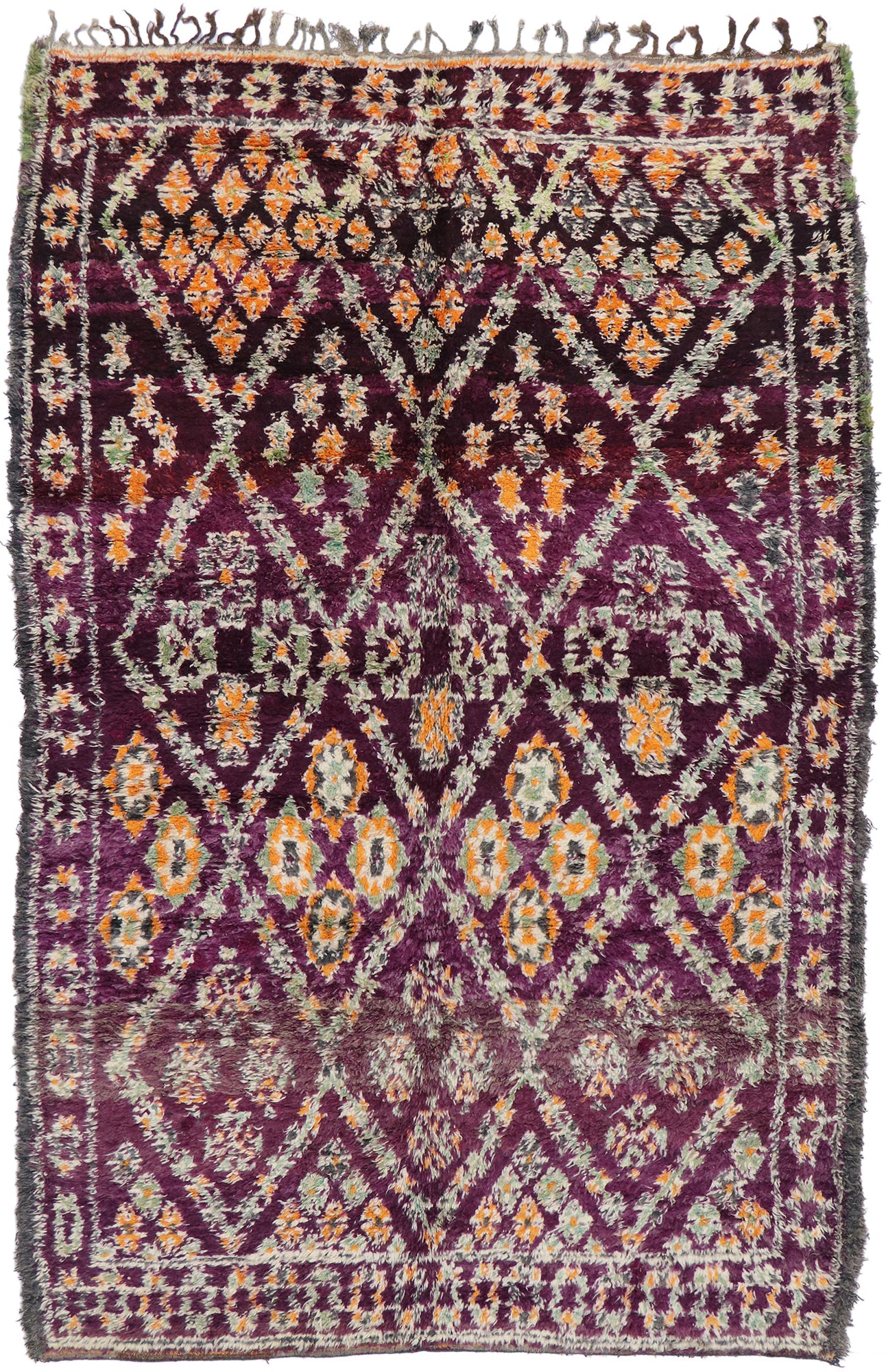 7 x 11 Vintage Purple Beni MGuild Moroccan Rug 21211