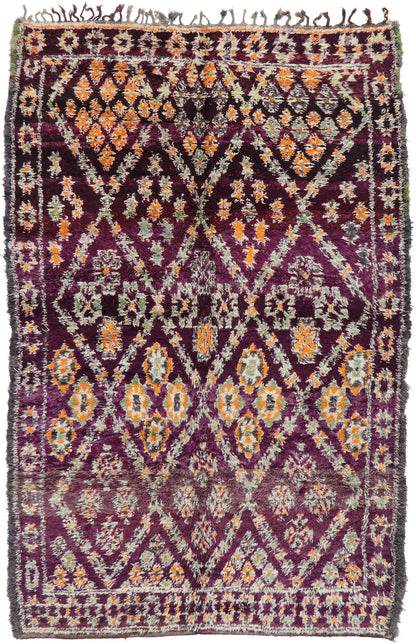 7 x 11 Vintage Purple Beni MGuild Moroccan Rug 21211