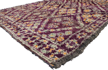 7 x 11 Vintage Purple Beni MGuild Moroccan Rug 21211