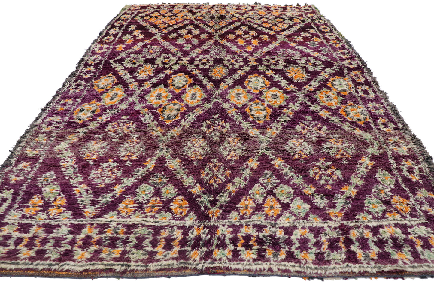 7 x 11 Vintage Purple Beni MGuild Moroccan Rug 21211