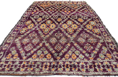 7 x 11 Vintage Purple Beni MGuild Moroccan Rug 21211