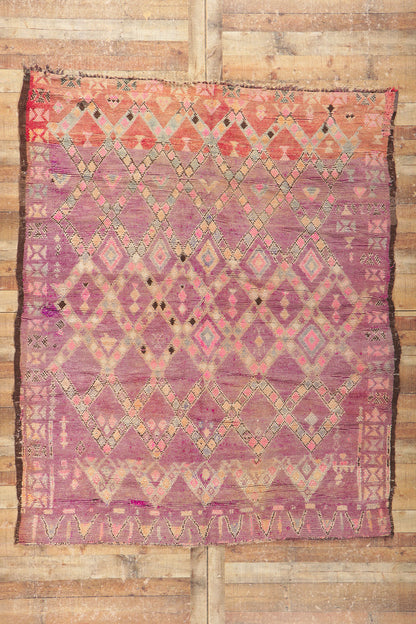 7 x 9 Vintage Moroccan Rug 21214