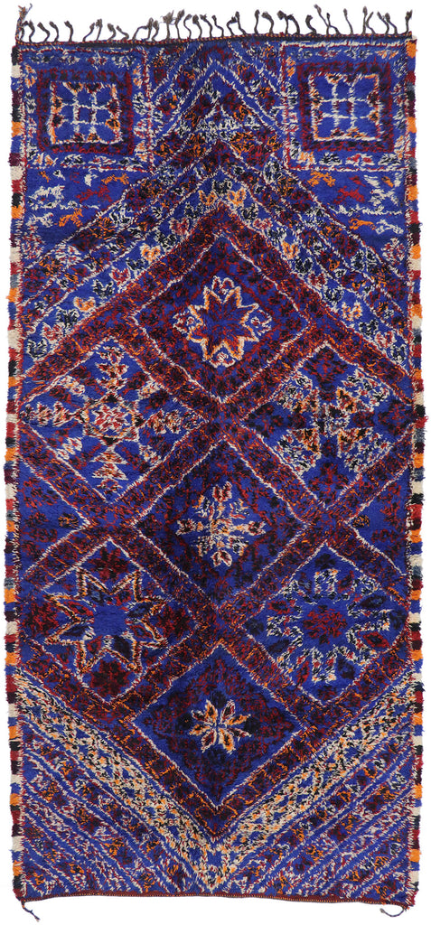 6 x 13 Vintage Blue Moroccan Rug 21215