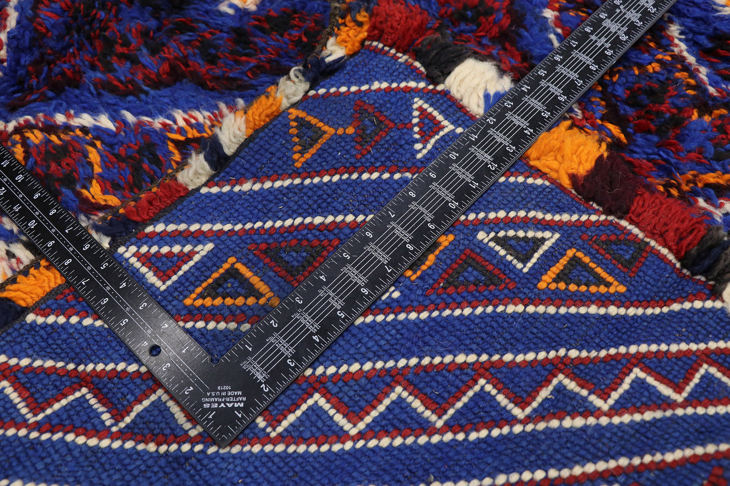 6 x 13 Vintage Blue Moroccan Rug 21215