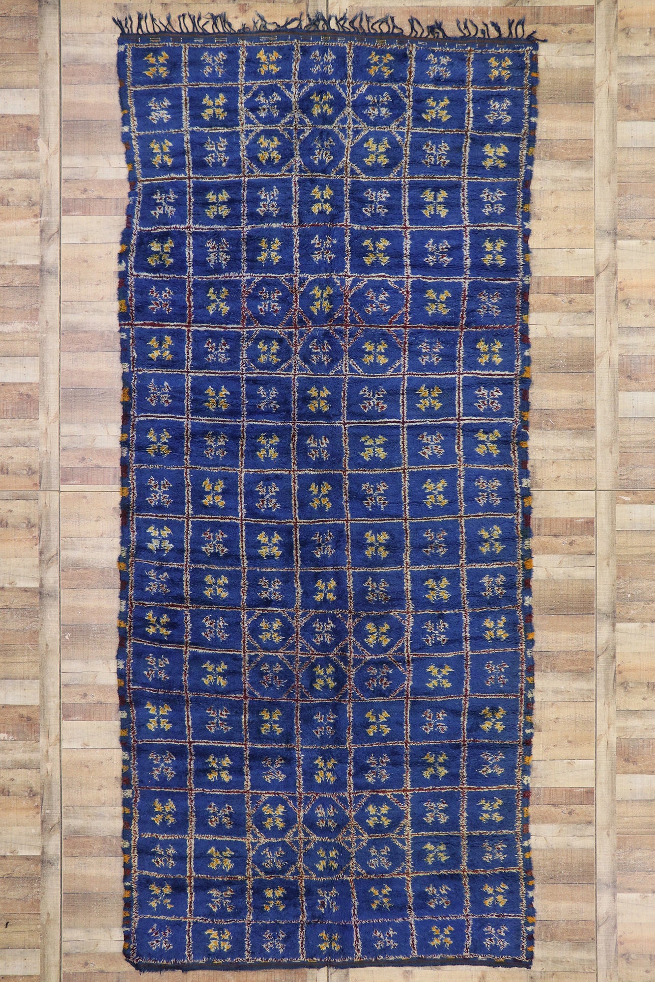 6 x 14 Vintage Blue Beni MGuild Moroccan Rug 21217