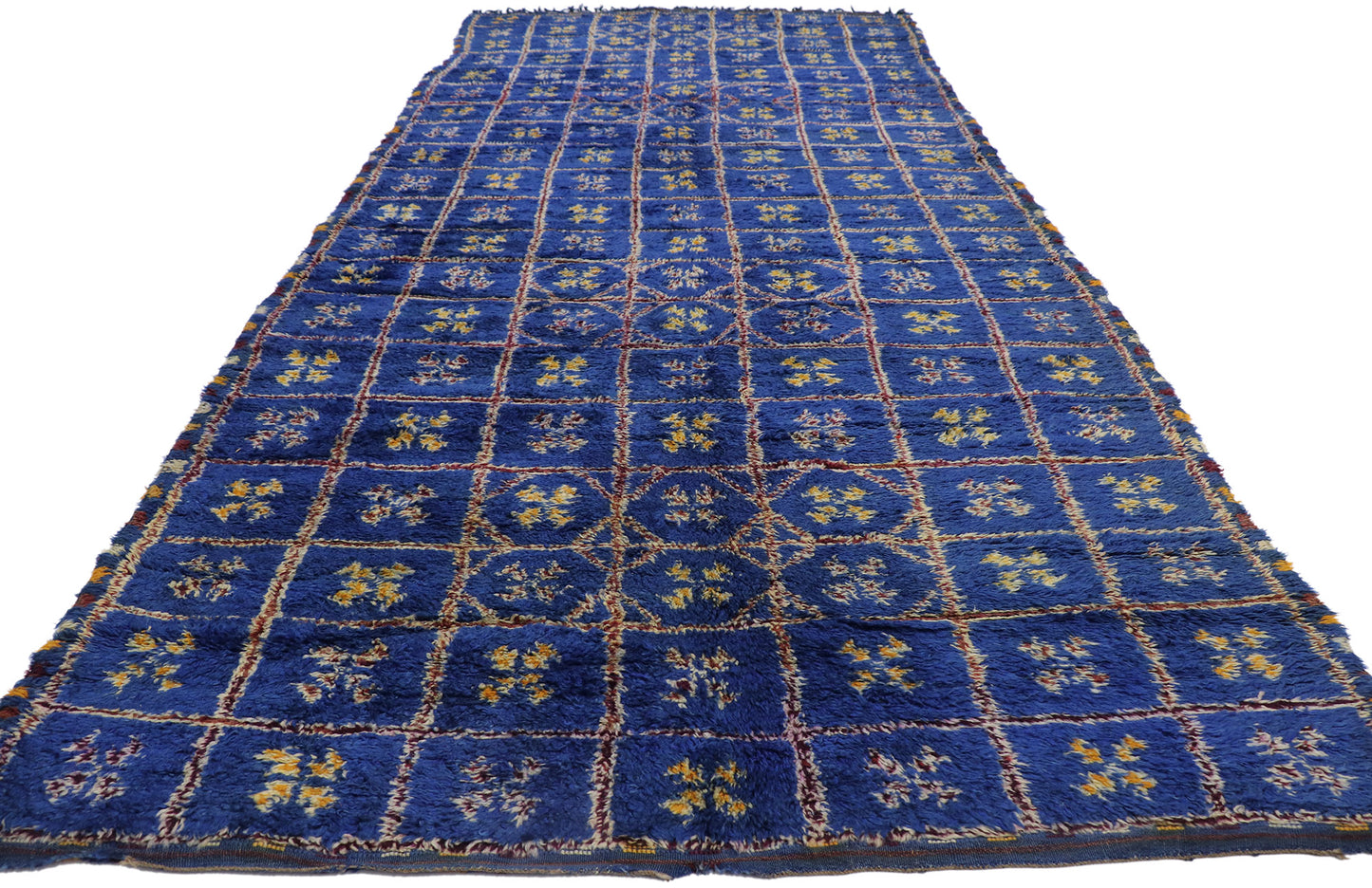 6 x 14 Vintage Blue Beni MGuild Moroccan Rug 21217