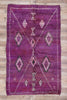 6 x 10 Vintage Purple Beni Mrirt Moroccan Rug 21223