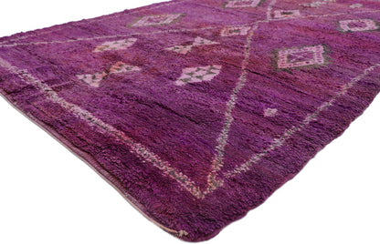 6 x 10 Vintage Purple Beni Mrirt Moroccan Rug 21223