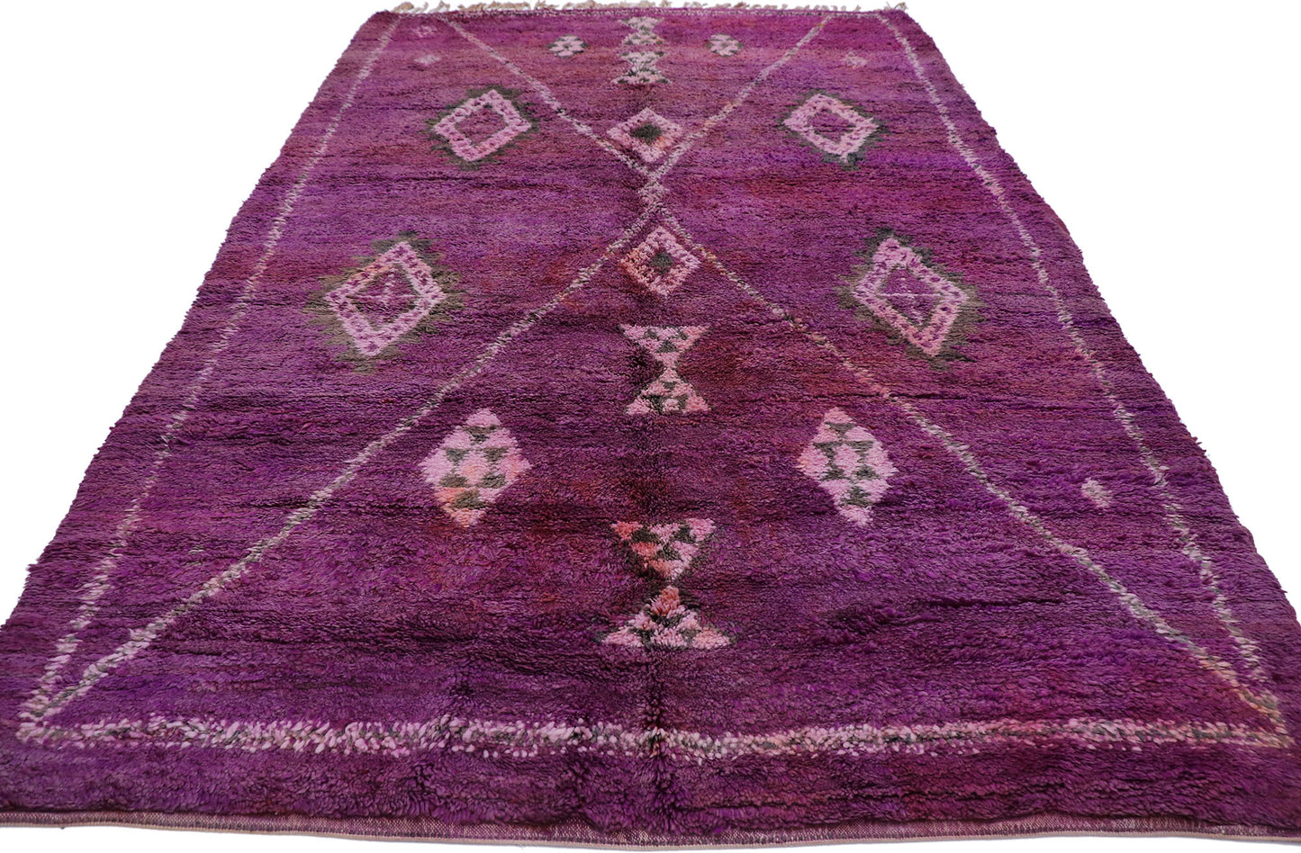 6 x 10 Vintage Purple Beni Mrirt Moroccan Rug 21223