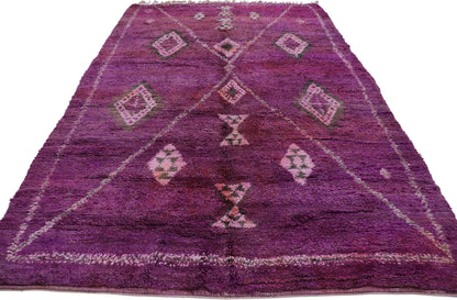 6 x 10 Vintage Purple Beni Mrirt Moroccan Rug 21223