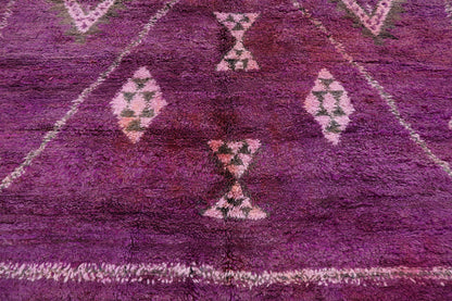 6 x 10 Vintage Purple Beni Mrirt Moroccan Rug 21223