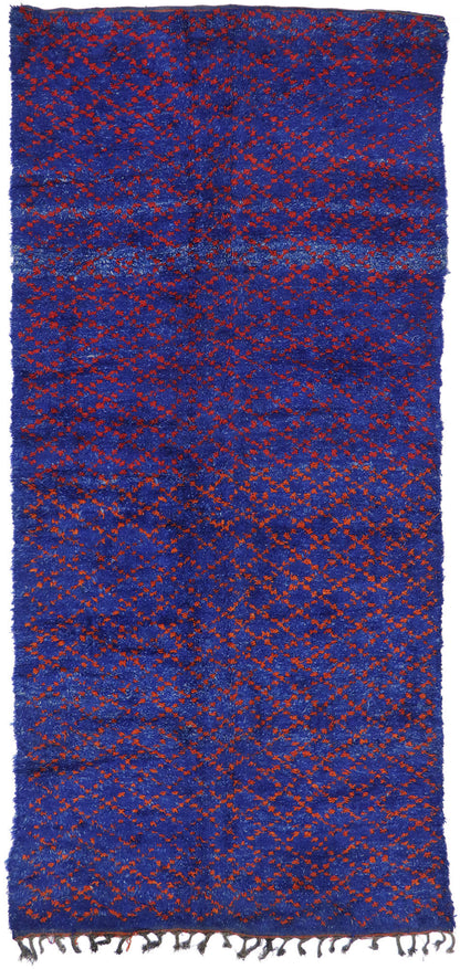 6 x 13 Vintage Blue Beni MGuild Moroccan Rug 21237