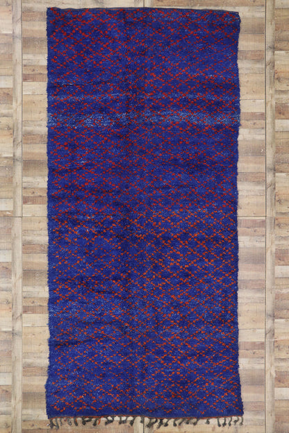 6 x 13 Vintage Blue Beni MGuild Moroccan Rug 21237