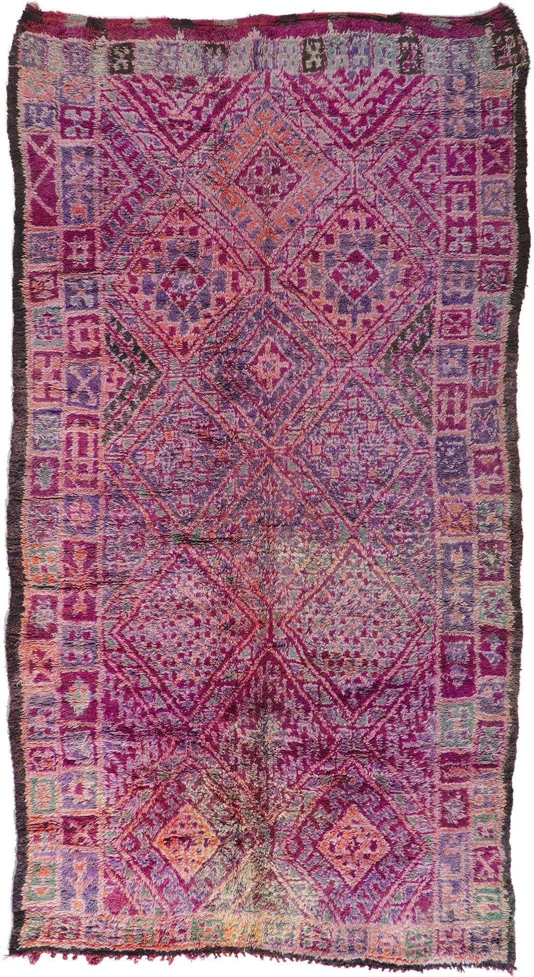 7 x 13 Vintage Moroccan Beni M'Guild Rug 21238