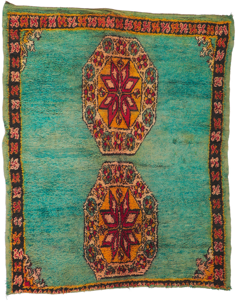 7 x 9 Vintage Moroccan Rug 21261