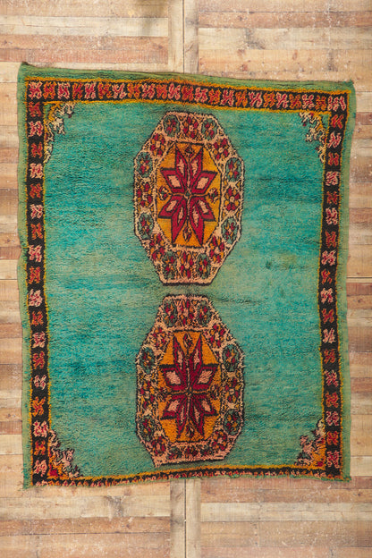 7 x 9 Vintage Moroccan Rug 21261