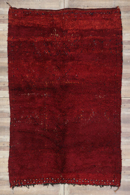 7 x 10 Vintage Red Beni MGuild Moroccan Rug 21270