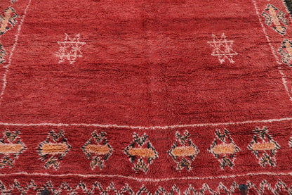 7 x 11 Vintage Red Taznakht Moroccan Rug 21272