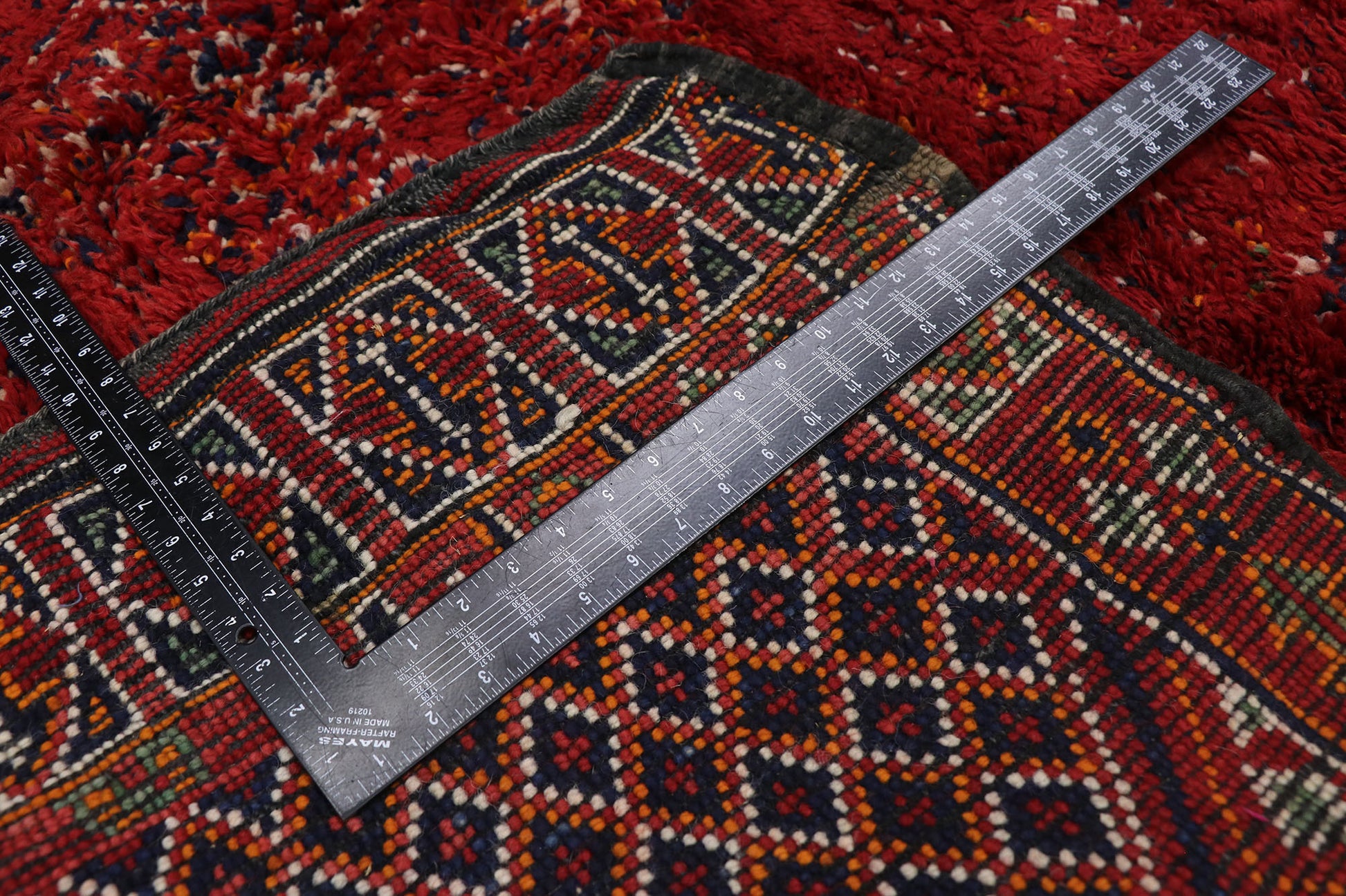 6 x 10 Vintage Red Moroccan Rug 21274