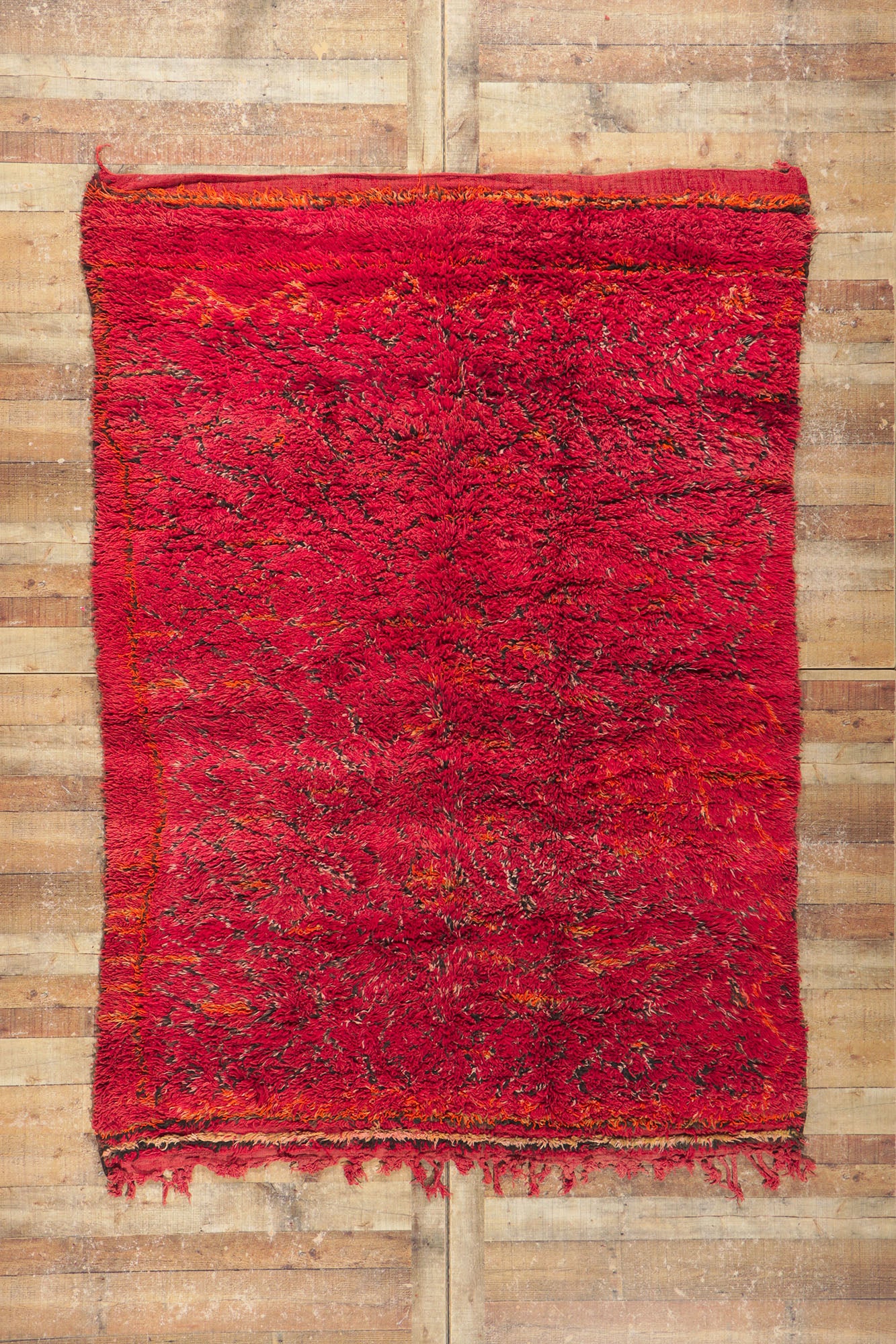 6 x 8 Vintage Red Beni MGuild Moroccan Rug 21278