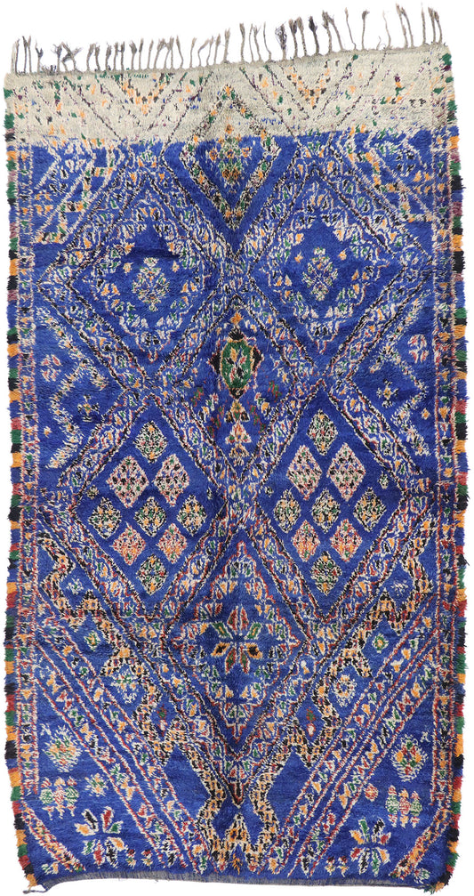 7 x 12 Vintage Blue Moroccan Rug 21279
