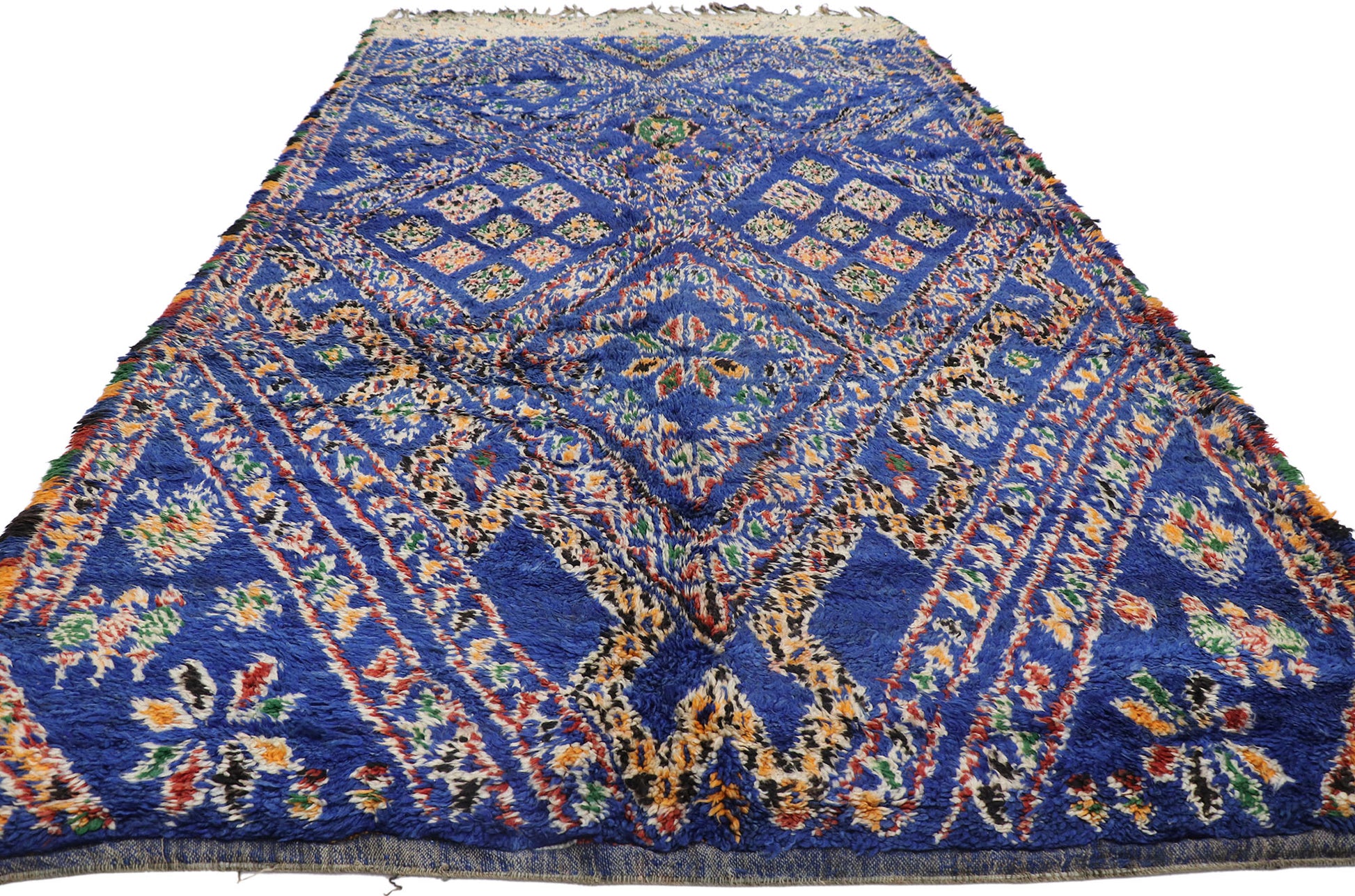 7 x 12 Vintage Blue Moroccan Rug 21279