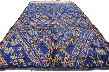 7 x 12 Vintage Blue Moroccan Rug 21279